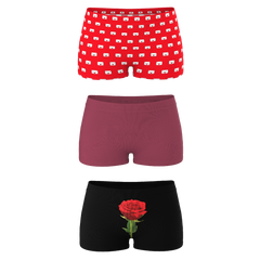 The Love Letter | Valentine's Themed Modal Boyshort Underwear 3 Pack