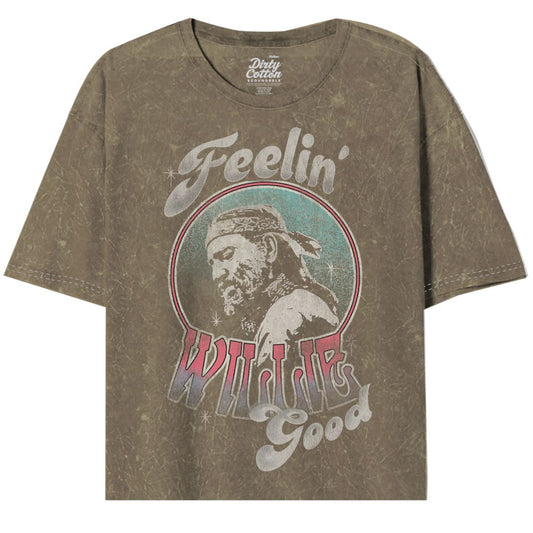 Willie Nelson Feelin Good Oversize Crop