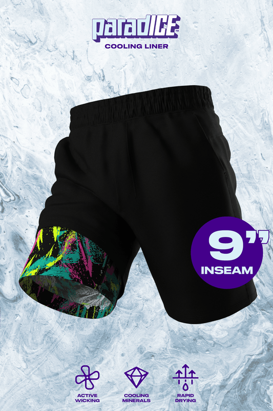 The Warm Up | Black and Neon Ball Hammock® 9 Inch Athletic Shorts