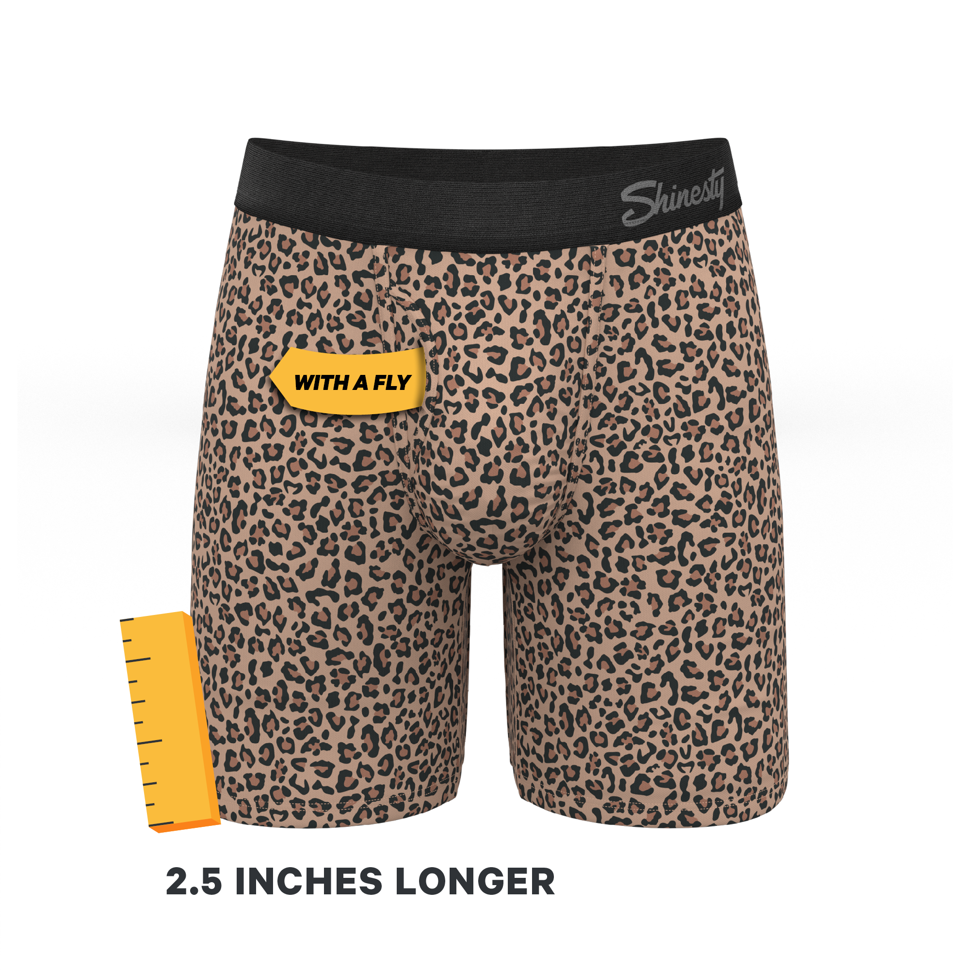 The Wild Cat | Leopard Print Long Leg Ball Hammock® Pouch Underwear With Fly