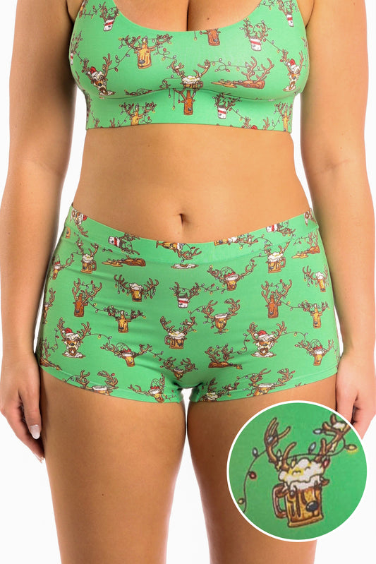 The Blitzened | Reindeer Beer Modal Boyshort Underwear