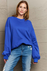 Full Size Round Neck Long Sleeve Sweatshirt