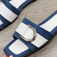 Buckle Trim Open Toe Sandals - Trendsi