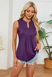 Ruched Notched Tank Trendsi