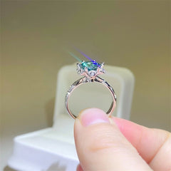 2 Carat Moissanite 925 Sterling Silver Ring Trendsi