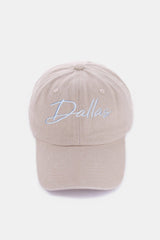 Zenana Washed DALLAS Embroidered Baseball Cap