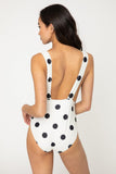 Marina West Swim Beachy Keen Polka Dot Tied Plunge One-Piece Swimsuit - Trendsi