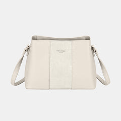 David Jones PU Leather Crossbody Bag - Trendsi