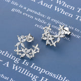 925 Sterling Silver Moissanite Lucky Clover Earrings Trendsi