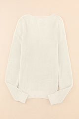 V-Neck Drop Shoulder Sweater