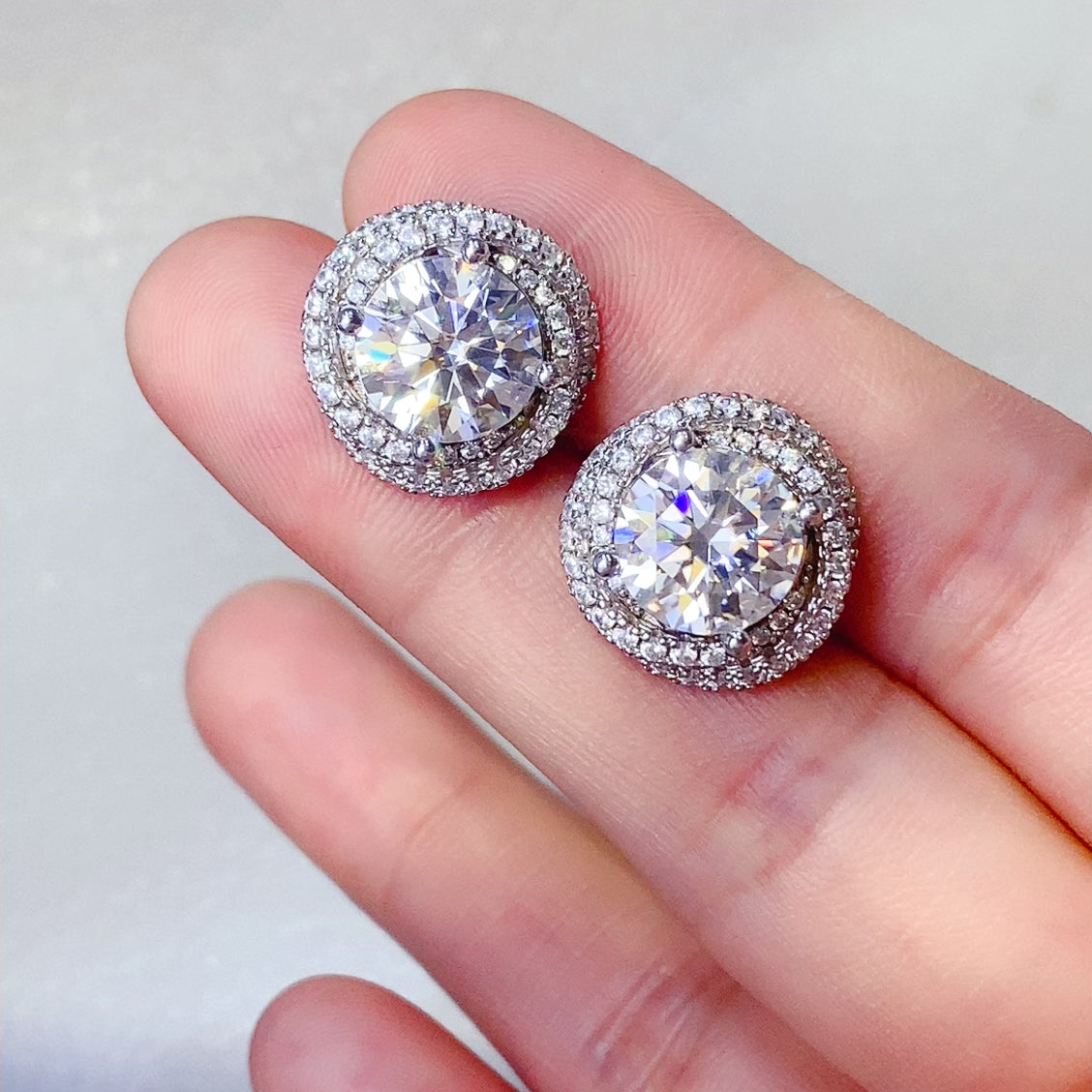 6 Carat Moissanite 925 Sterling Silver Earrings Trendsi