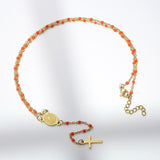 Stainless Steel Beaded Cross Necklace - Flyclothing LLC