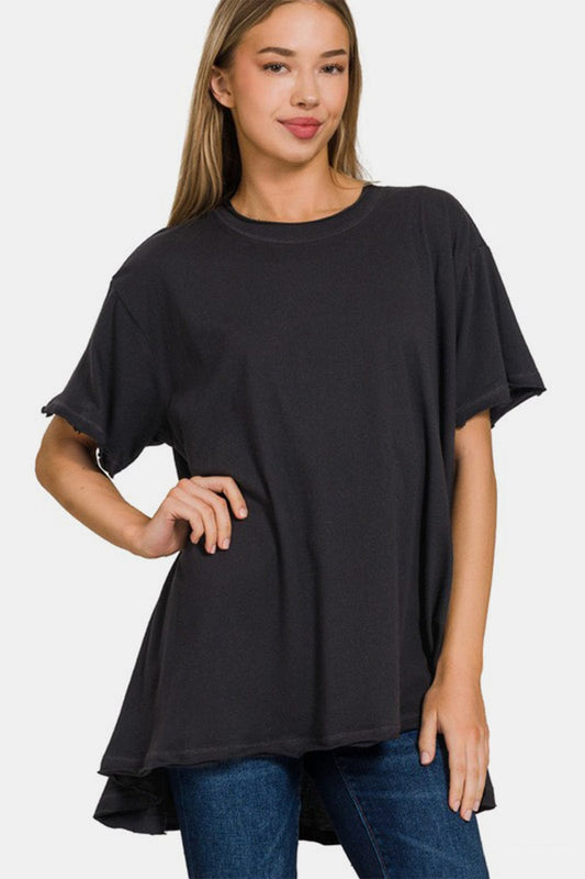 Zenana Round Neck Short Sleeve T-Shirt Trendsi