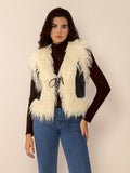 Tied Fringe Contrast Vest