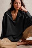 Exposed Seam Side Slit Long Sleeve Sweatshirt - Trendsi