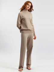 Basic Bae Turtleneck Raglan Sleeve Top and Pants Sweater Set - Trendsi