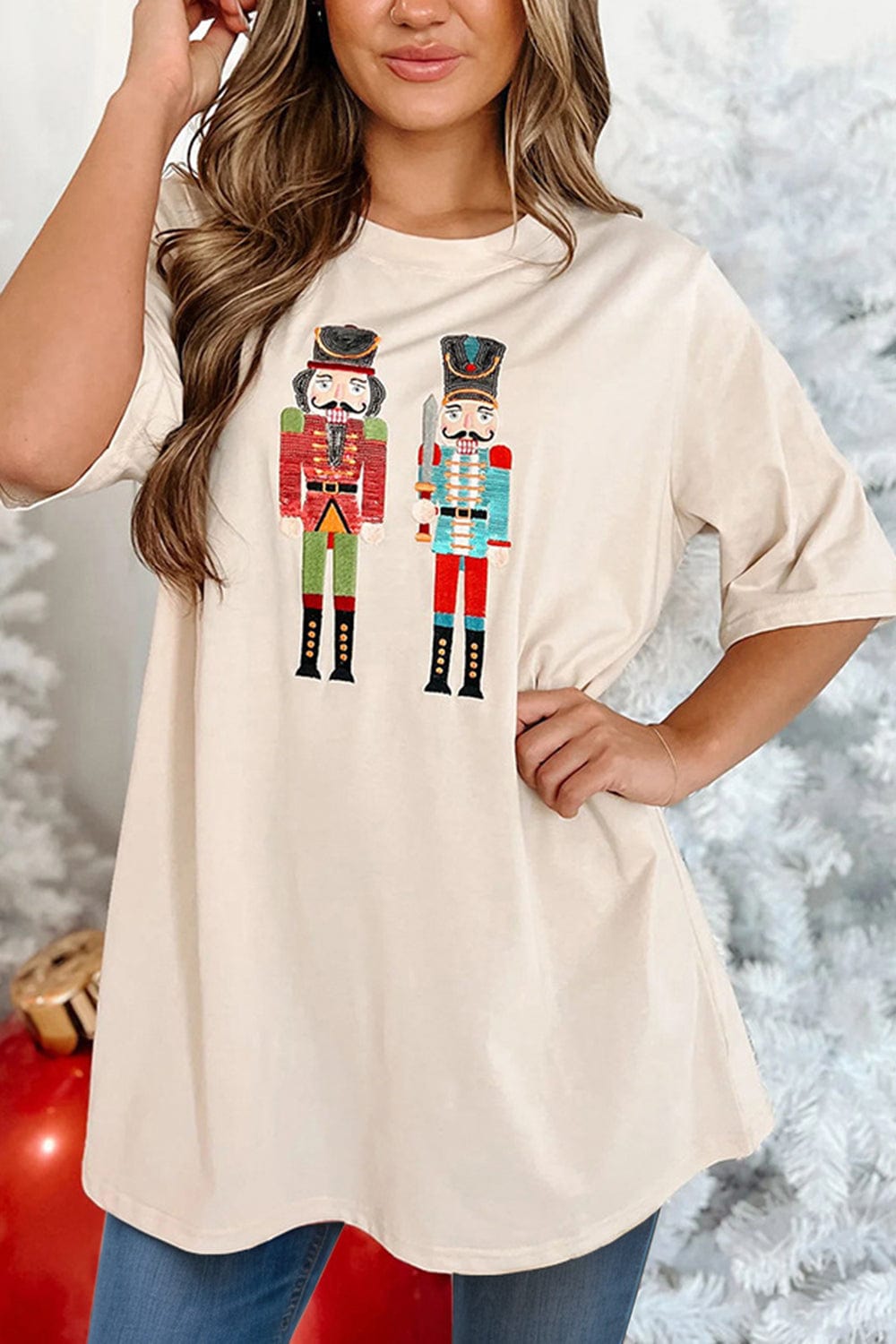 Nutcracker Round Neck Half Sleeve T-Shirt - Trendsi