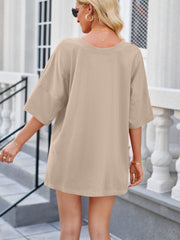 V-Neck Half Sleeve Top and Shorts Set Trendsi