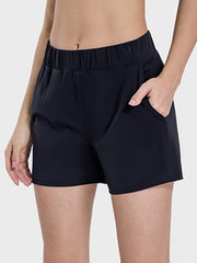 Elastic Waist Active Shorts Trendsi