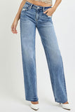 RISEN Full Size High Rise Straight Leg Jeans with Pockets - Trendsi