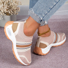 Breathable Round Toe Sneakers - Trendsi