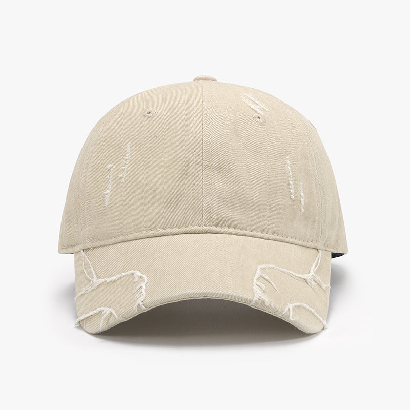 Raw Hem Adjustable Cap Trendsi