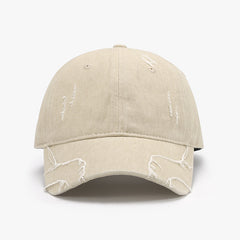 Raw Hem Adjustable Cap Trendsi