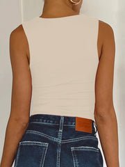 Square Neck Wide Strap Tank Trendsi