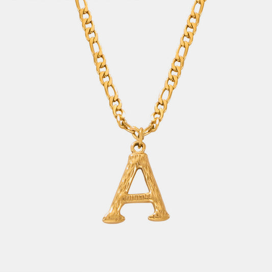 Titanium Steel Letter Pendant Necklace Trendsi