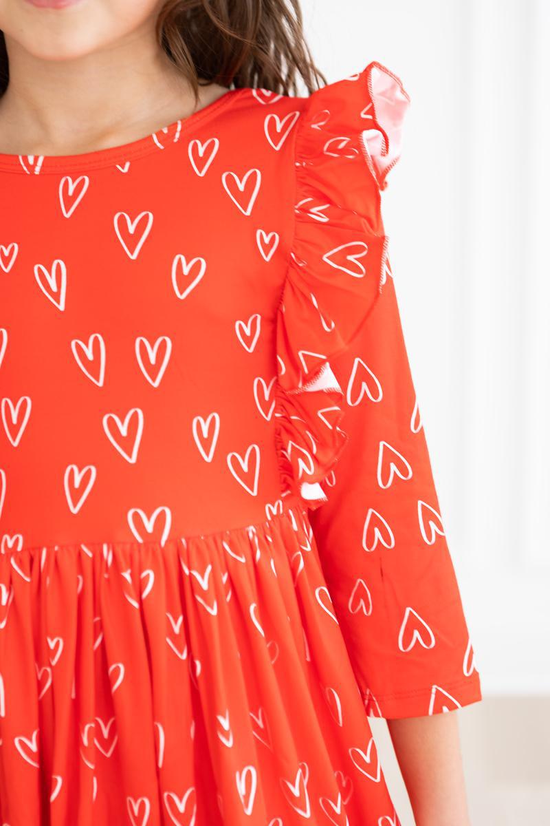 Roses are Red Ruffle Twirl Dress - Mila & Rose ®