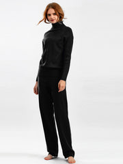 Basic Bae Turtleneck Raglan Sleeve Top and Pants Sweater Set - Trendsi