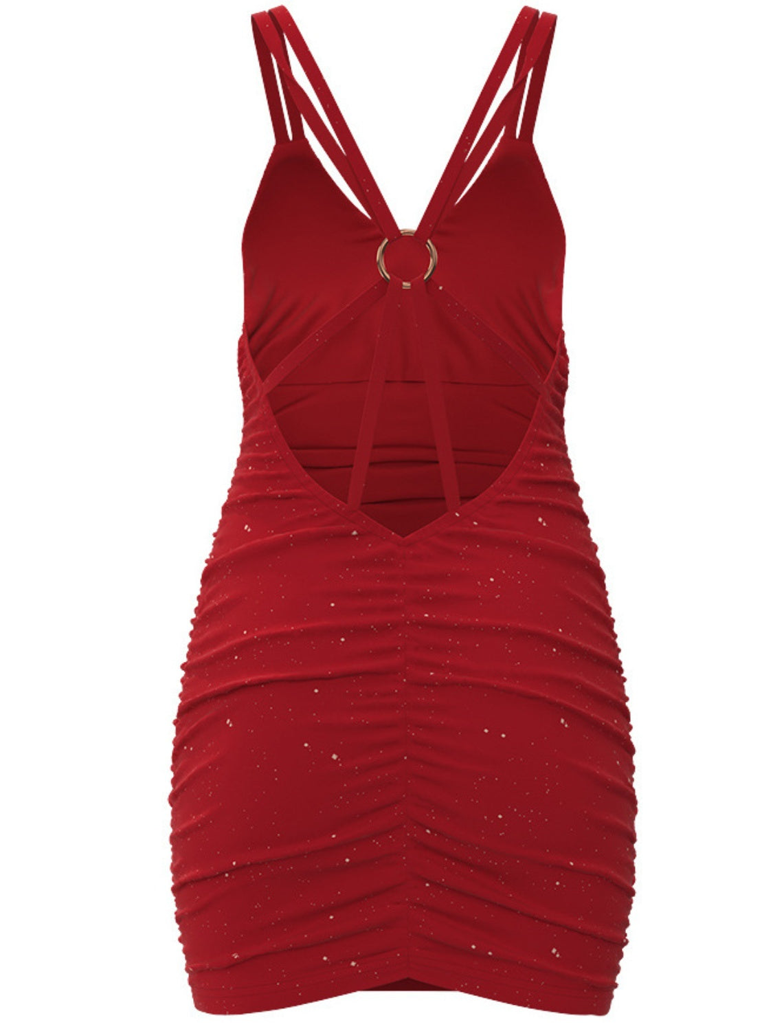 Glitter Double Spaghetti Straps Mini Dress - Flyclothing LLC