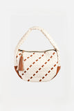 Fame Tassel Detail Weave Semi Circle Bag - Flyclothing LLC