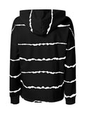 Drawstring Striped Long Sleeve Hoodie - Trendsi