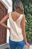 Solid V-Neck Wide Strap Tank - Flyclothing LLC