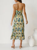 Printed Sleeveless Midi Cami dress - Flyclothing LLC