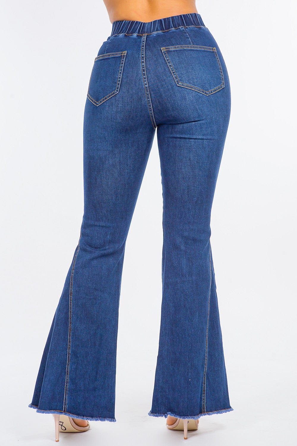 American Bazi High Waist Curvy Flare Jeans - Trendsi