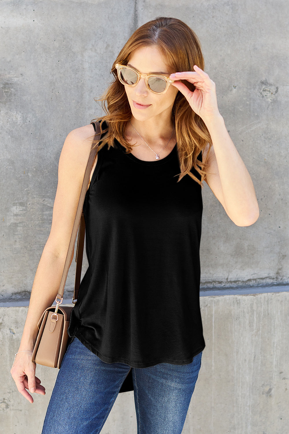 Basic Bae Bamboo Full Size Round Neck Tank Trendsi