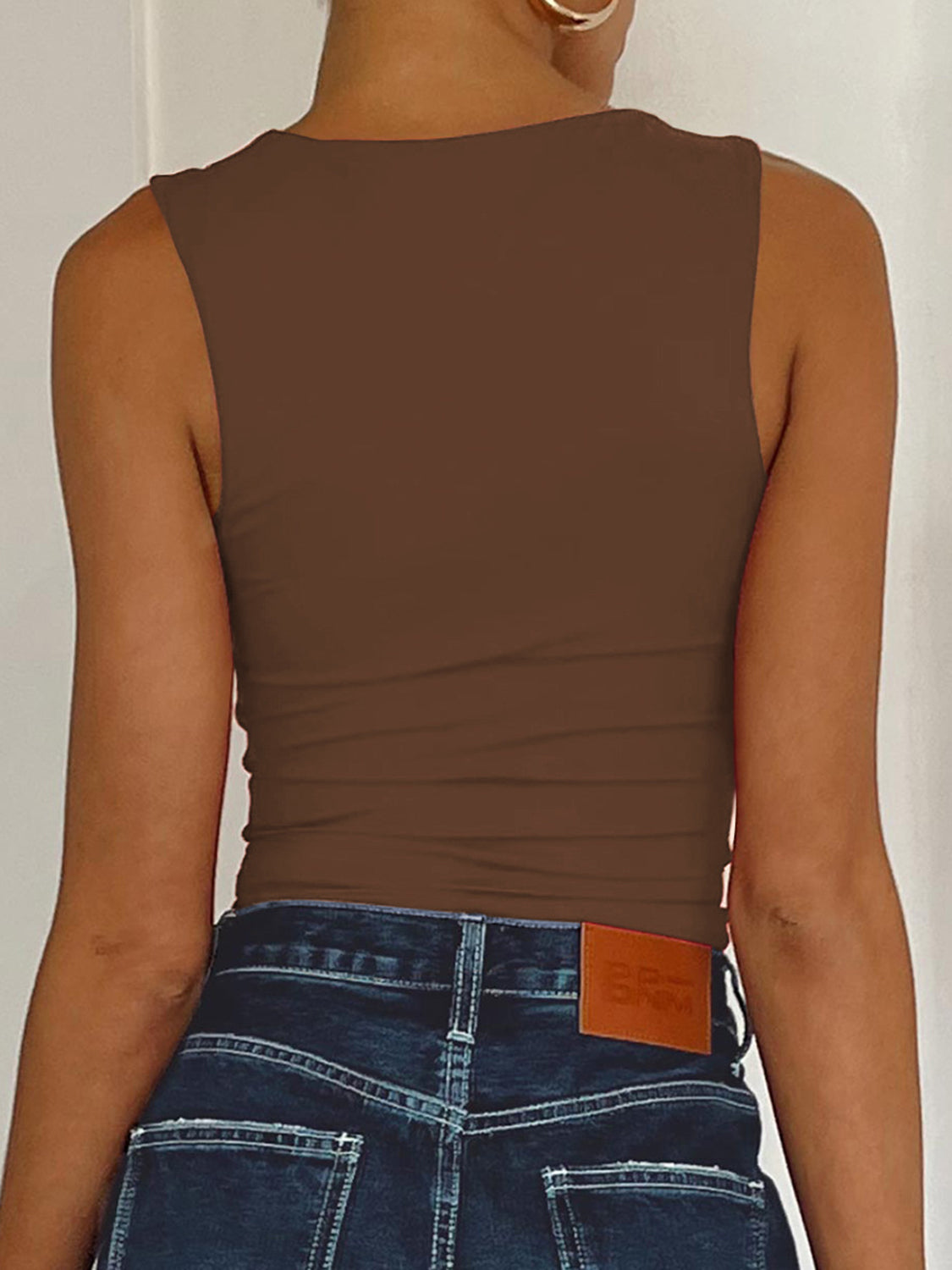 Square Neck Wide Strap Tank Trendsi