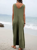 Full Size Wide Strap Jumpsuit with Pockets - Trendsi