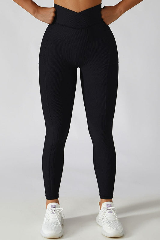 Basic Bae Crossover Waist Active Leggings - Trendsi