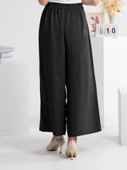 Wide Leg Elastic Waist Pants Trendsi