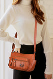 PU Leather Adjustable Strap Shoulder Bag - Flyclothing LLC