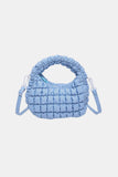 Quilted Puffy Removable Strap Crossbody Bag