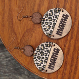 Wooden Leopard Round Shape Earrings Trendsi