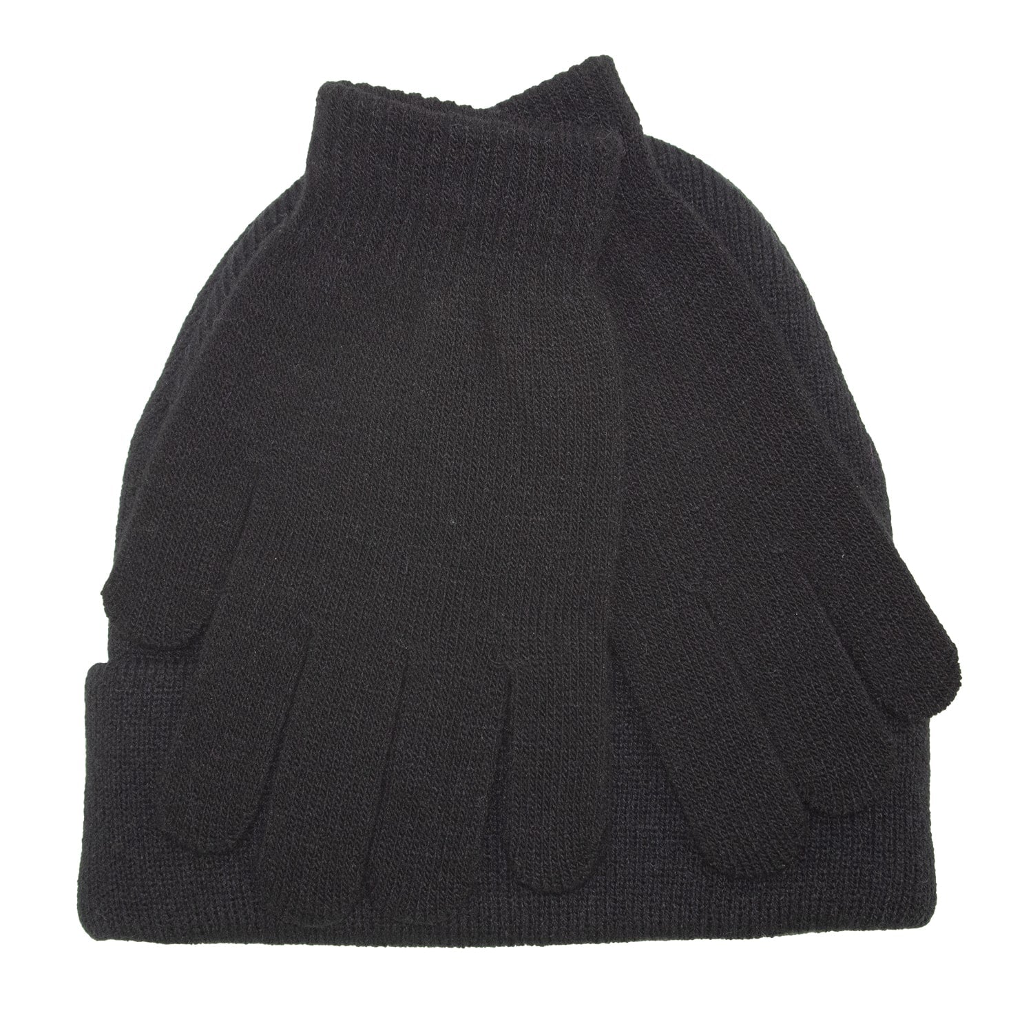 Peter Grimm Black Artic Beanie and Glove Set Hat