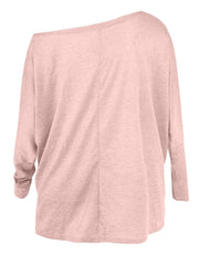 One Shoulder Long Sleeve T-Shirt - Trendsi