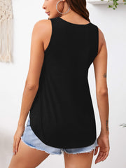 V-Neck Wide Strap Tank Trendsi