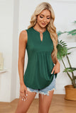 Ruched Notched Tank Trendsi