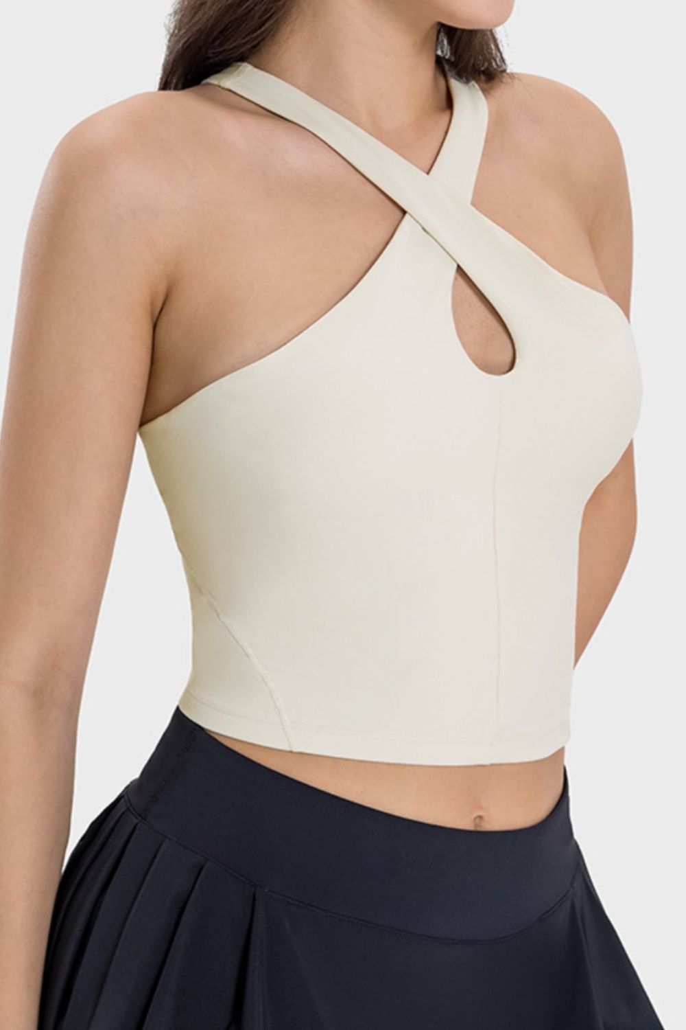 Crisscross Grecian Neck Active Cami - Flyclothing LLC